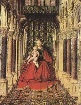 Jan Van Eyck The Virgin and Child in a Church (mk08) Norge oil painting art